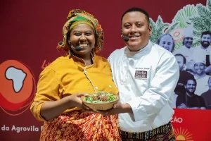 Professora Lourence Alves e Chefe Jônatas Bomfim. Foto: Reprodução / Instagram @ festivaldodendê